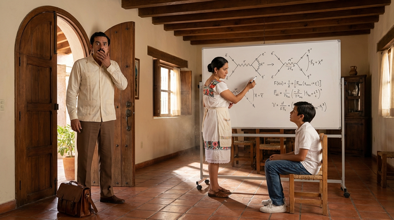 Regresó a casa sin avisar para atrapar a la empleada, pero lo que vio al abrir la puerta lo hizo caer de rodillas y pedir perdón entre lágrimas.