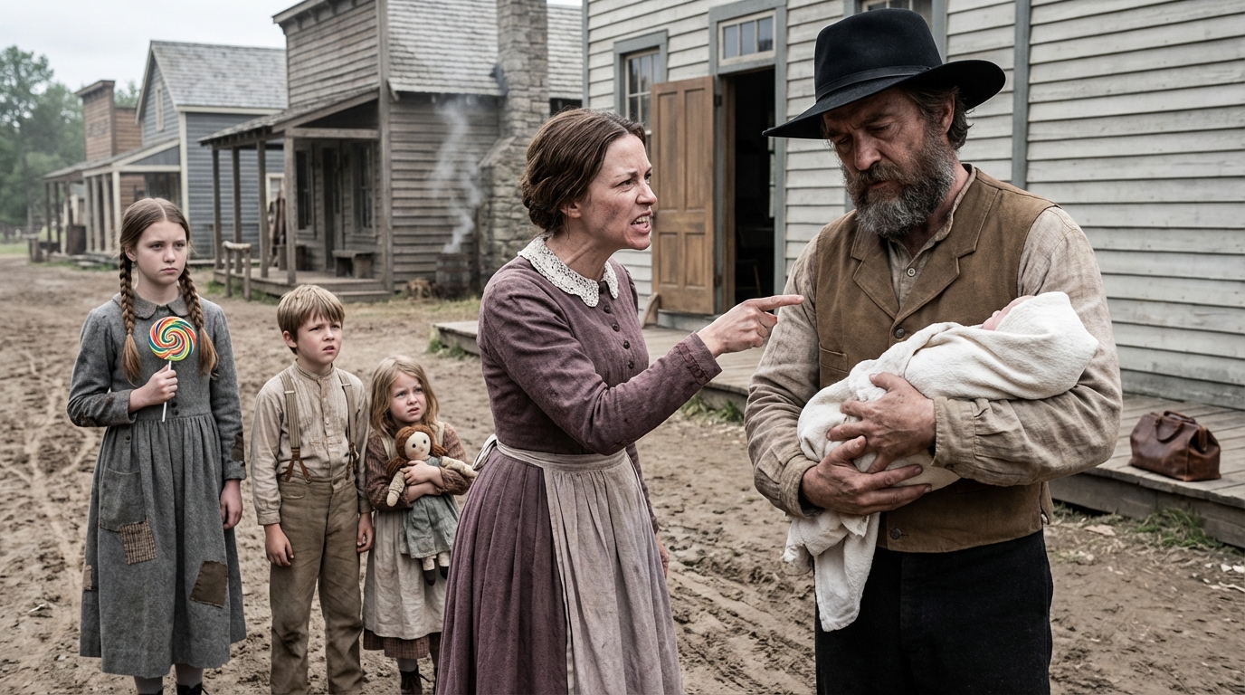 «No soy apta para ningún hombre», dijo la mujer obesa, «pero puedo amar a tus hijos». El vaquero ..