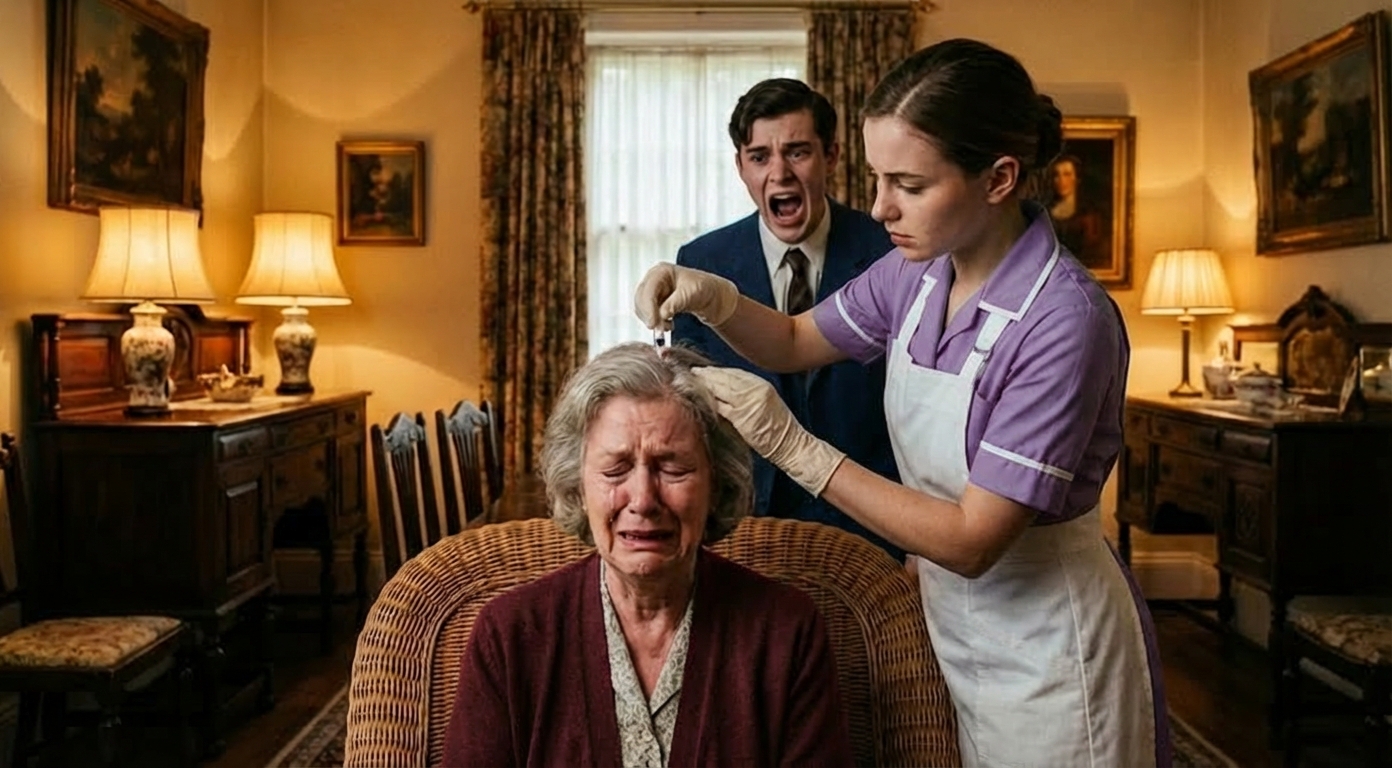 La madre del millonario estaba sufriendo hasta que una señora de la limpieza le sacó algo de la cabeza. Se sentó al borde de la cama enorme, tallada en madera oscura,