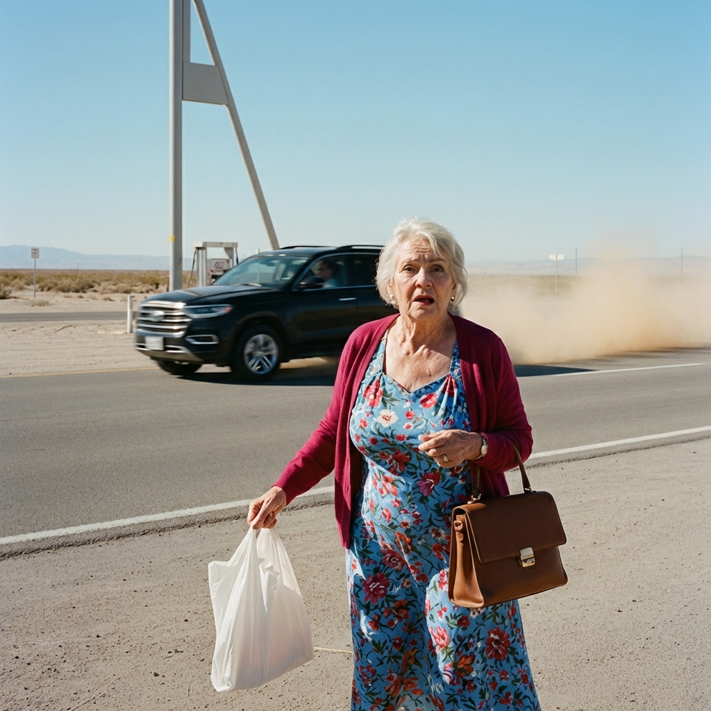 ME DEJARON TIRADA EN LA GASOLINERA COMO SI FUERA BASURA! Mi nuera sonrió mientras mi propio hijo aceleraba, abandonándome sin nada en medio de la carretera federal, pero lo que no sabían es que cometieron el error más caro de sus vidas: YO SOY LA DUEÑA DE SU LUJOSA CASA. 70 años, el corazón destrozado y una venganza legal que los dejará en la calle. ¿Creyeron que esta abuela se quedaría llorando en la banqueta? Prepárense, porque Doña Lola no perdona y hoy comienza mi revancha millonaria. ¡Te vas a quedar helado con lo que hice!
