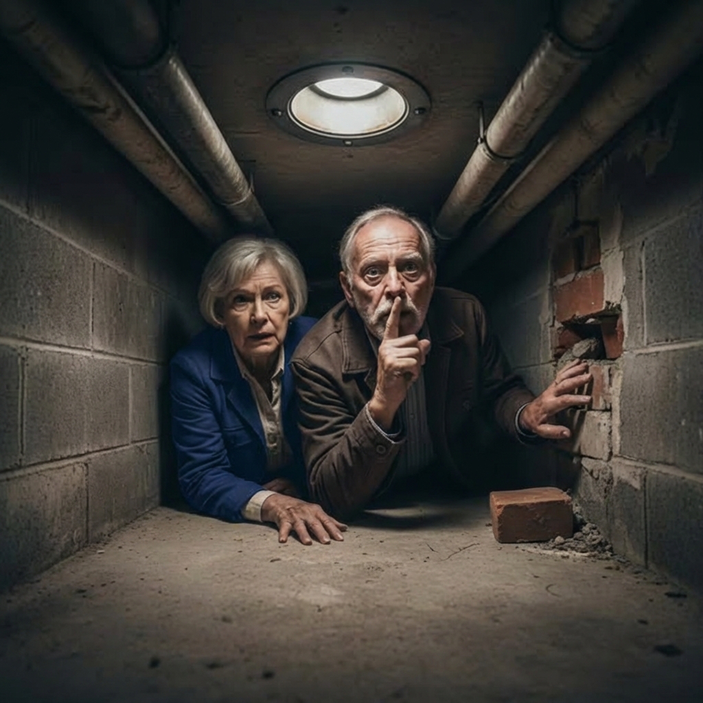 Nos encerraron en el sótano para quitarnos la casa, pero mi esposo me susurró: “Ellos no saben lo que hay detrás de esta pared”. Nadie imaginó que la traición de nuestro hijo nos salvaría.