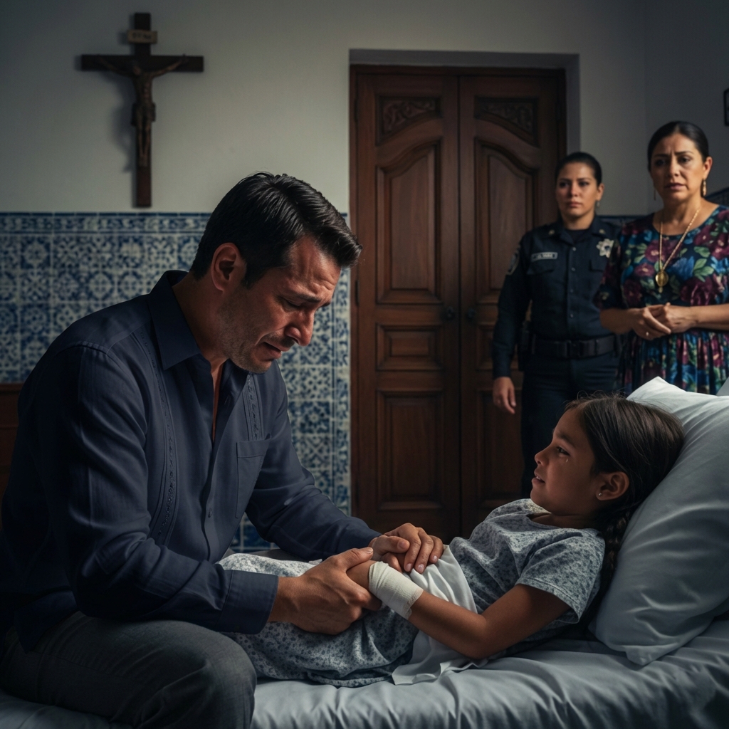 El hospital llamó: “Su hija de 8 años está en estado crítico”. Cuando llegué, mi hija susurró: “Mi madrastra me quemó las manos… dijo que los ladrones se lo merecen”. Solo tomé pan porque tenía hambre.