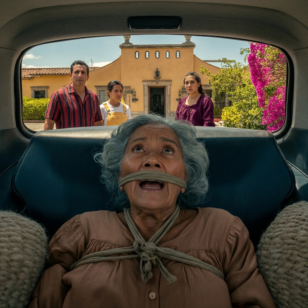 La mañana de la boda de mi hijo, el chófer de nuestra familia me empujó al maletero y me echó una manta encima. “¡¿Qué demonios estás haciendo?!” grité. “Señora, por favor, escóndase aquí. No diga una palabra. Necesita ver esto… por favor, confíe en mí”, dijo. Minutos después, lo que vi a través de la rendija me dejó completamente paralizada.