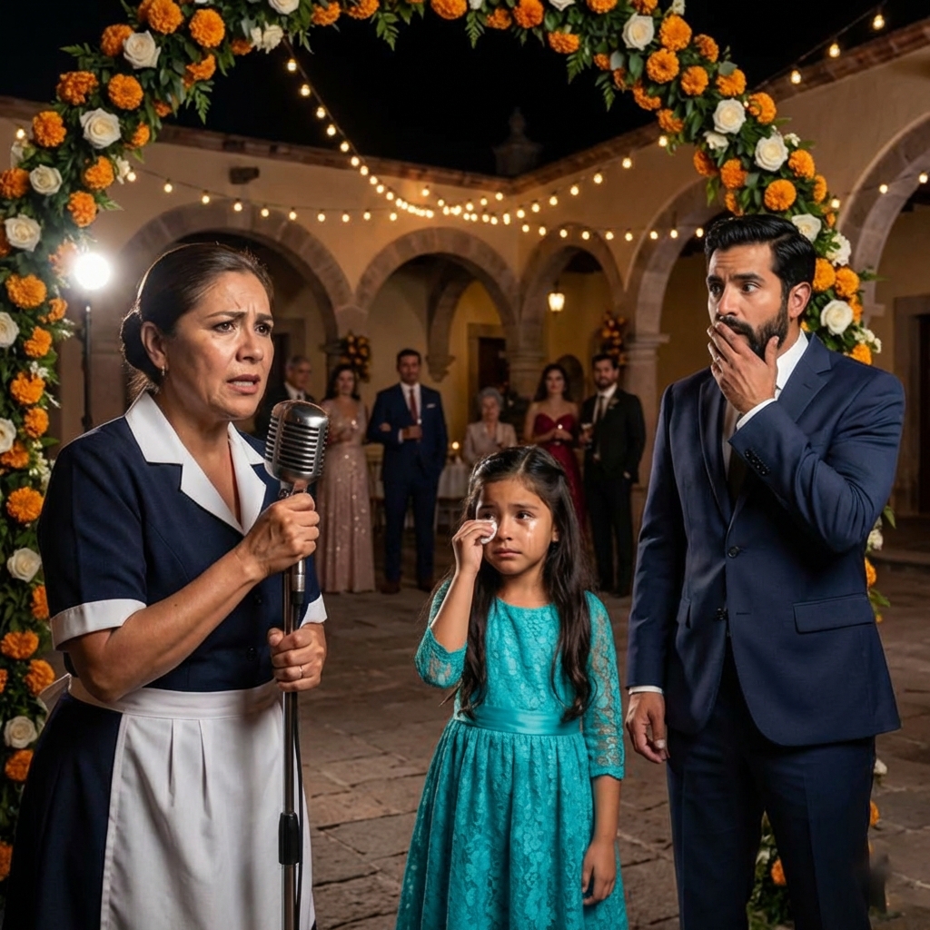 La hija del millonario llora sola en la fiesta, y la señora de la limpieza toma el micrófono y cambia todo…