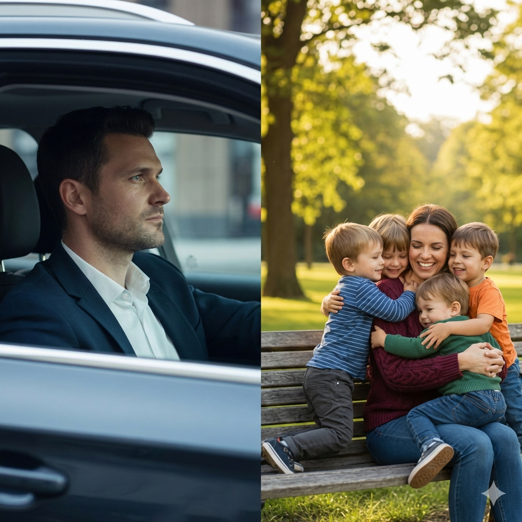 CEO MULTIMILLONARIO VE A SU EXNOVIA ESPERANDO UN UBER CON TRES NIÑOS DE SEIS AÑOS IDÉNTICOS A ÉL…