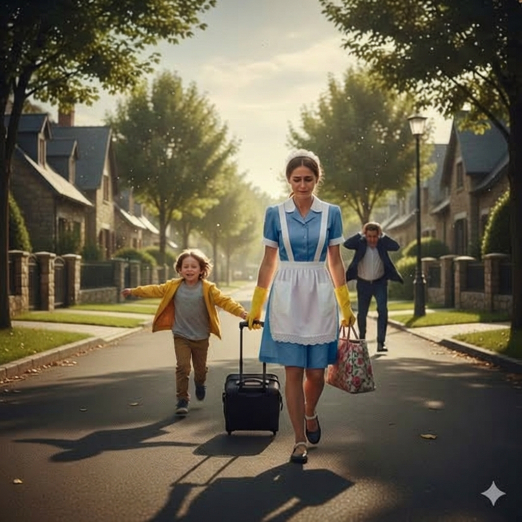 SIN NINGÚN MOTIVO, EL MILLONARIO DESPIDIÓ A LA LIMPIADORA — Y LO QUE DIJO EL HIJO LO CAMBIÓ TODO.