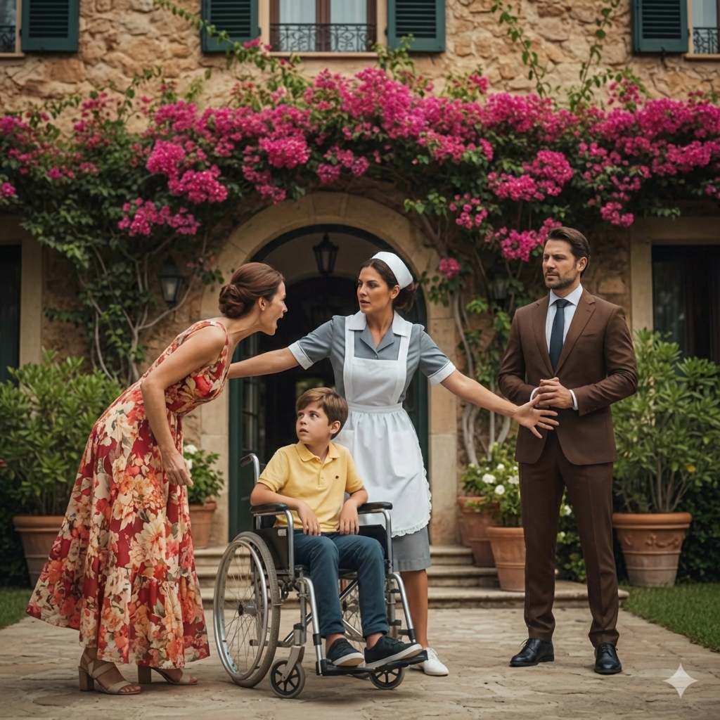 MILLONARIO DESCUBRE A LA LIMPIADORA PROTEGIENDO A SU HIJO LISIADO, Y QUEDA ESPANTADO AL VER LA VERDA