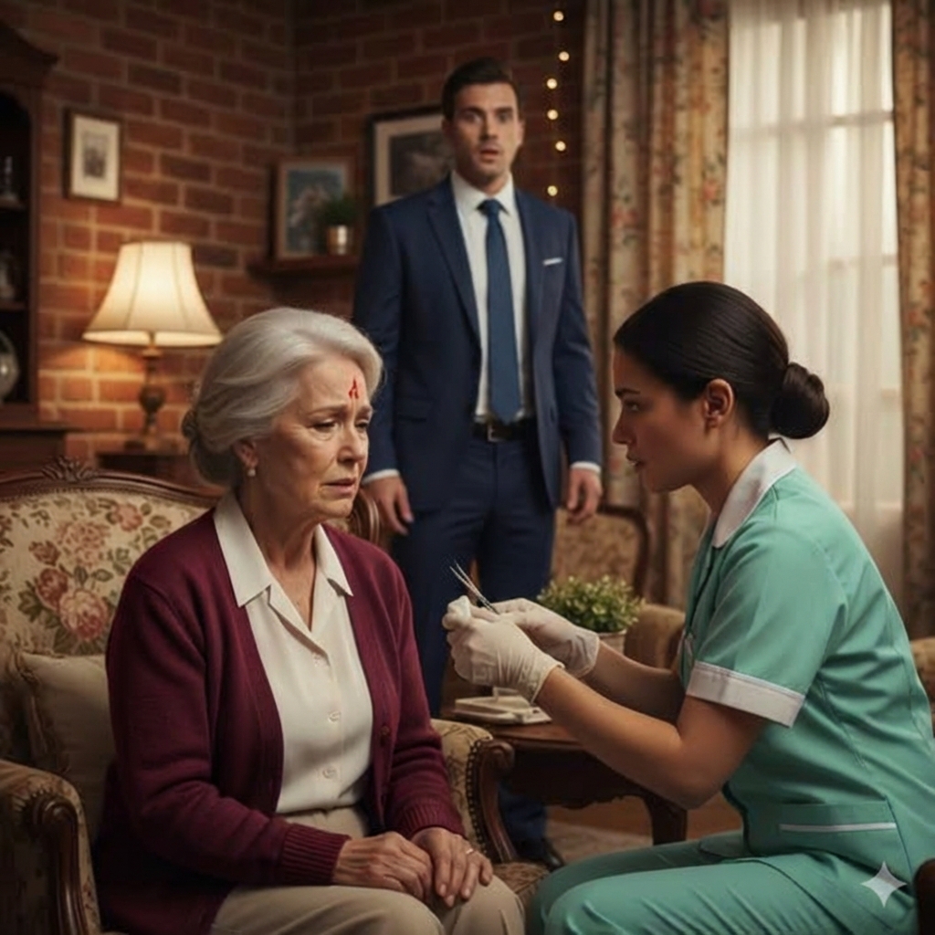 La madre del millonario estaba sufriendo hasta que una señora de la limpieza le sacó algo de la cabeza.