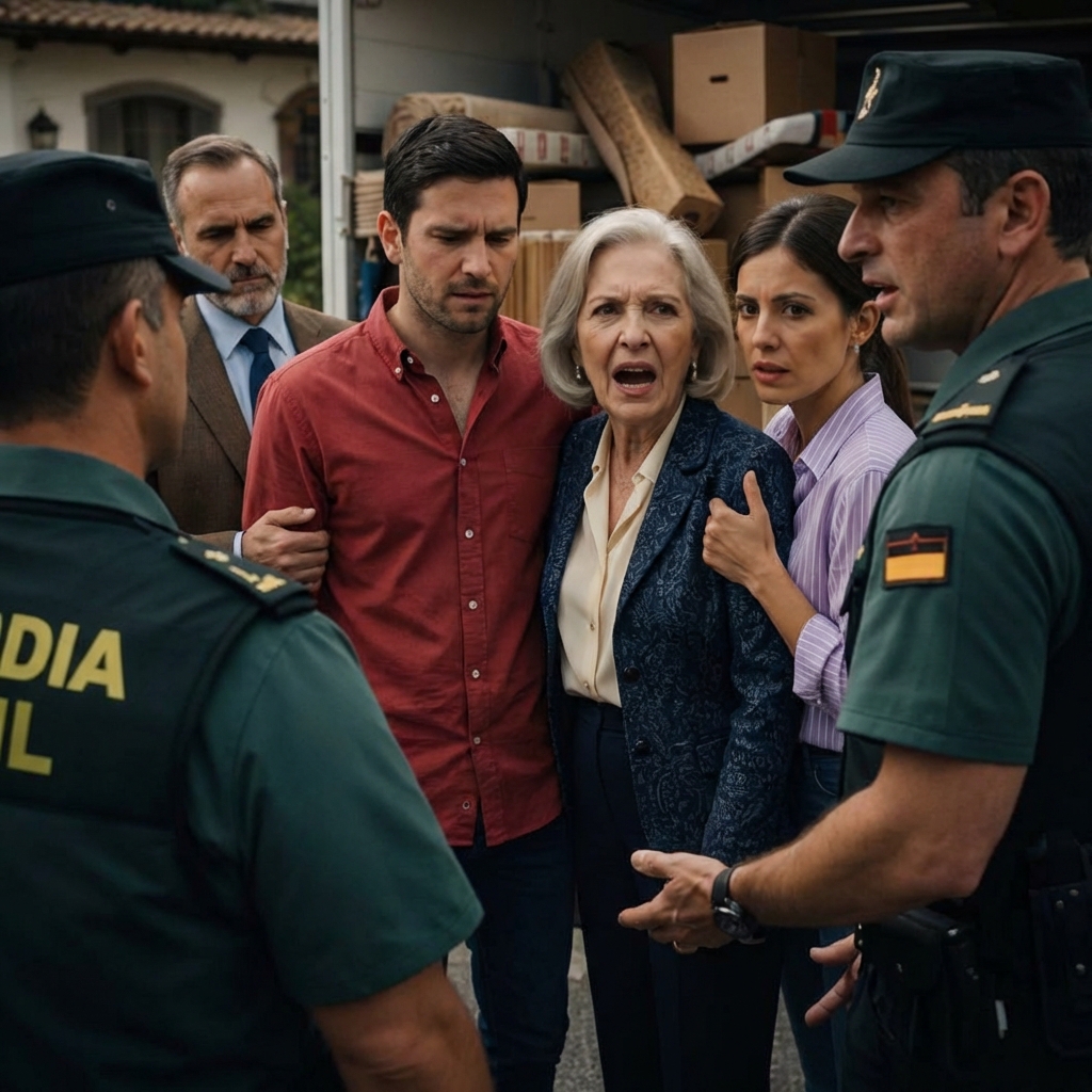 —“Esto es para nuestra casa nueva. Tú ya no necesitas nada de esto”, dijo mi hijo sin mirarme a los ojos. Vi cómo cargaban mi vida entera en ese camión: mis muebles, mis recuerdos, hasta los cuadros que pinté con sus manos pequeñas ayudándome. Cuando arrancaron, creí que todo había terminado… hasta que, al llegar al portón, pisaron los frenos de golpe y sus rostros se volvieron blancos de terror.