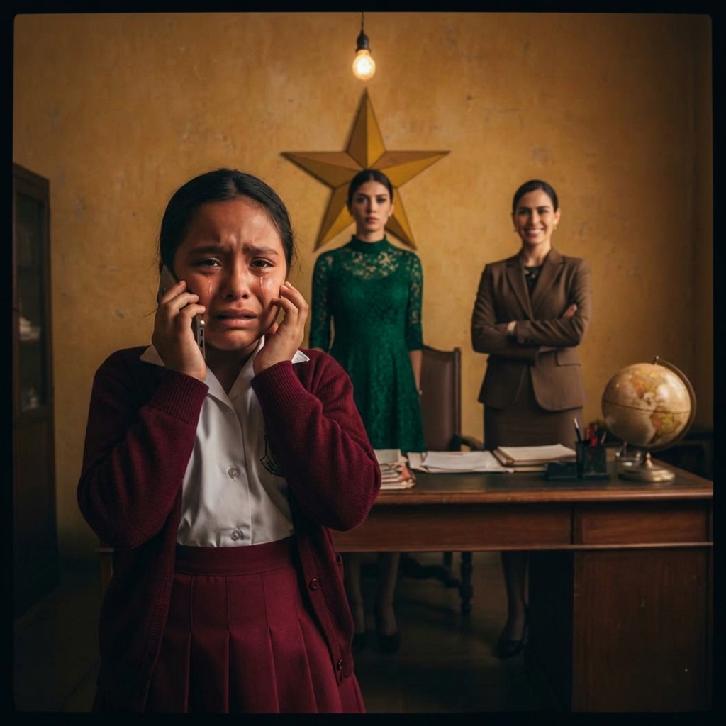 Mamá, la directora me va a suspender por un acto de vandalismo que yo no cometí, y tienen a un testigo que dice que me vio. Cuando entré a la oficina, la sonrisa segura de la directora desapareció, y tartamudeó: “Jefa de investigación, no tenía idea de que ella fuera suya”.