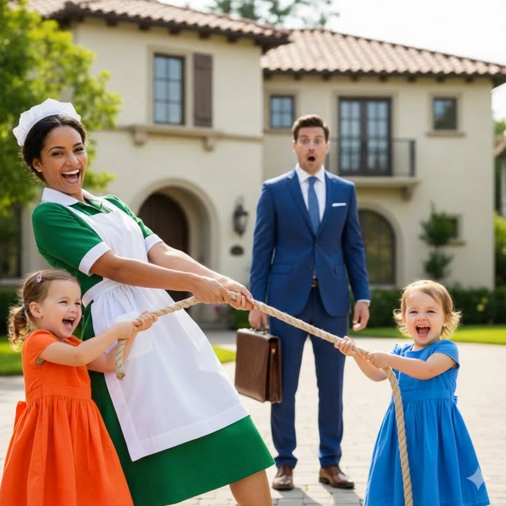 EL REGRESO INESPERADO DEL MILLONARIO TERMINÓ EN SHOCK AL VER A LA NIÑERA CON SUS HIJAS