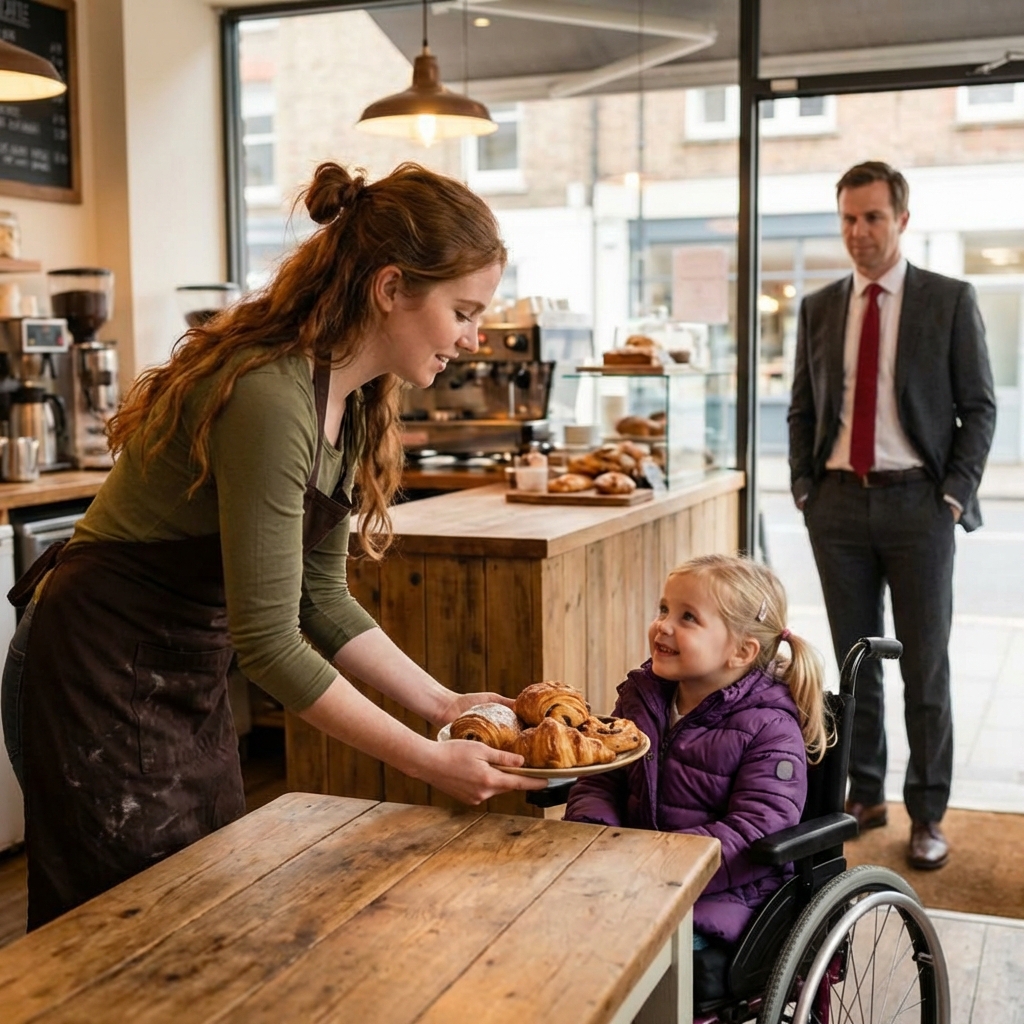 Tenía millones, pero no podía hacer sonreír a su hija… hasta que una humilde camarera hizo lo ‘imposible’ en medio del restaurante. Él le ofreció todo para que se quedara, pero ella escondía un doloroso secreto que la obligó a huir… 😭❤️