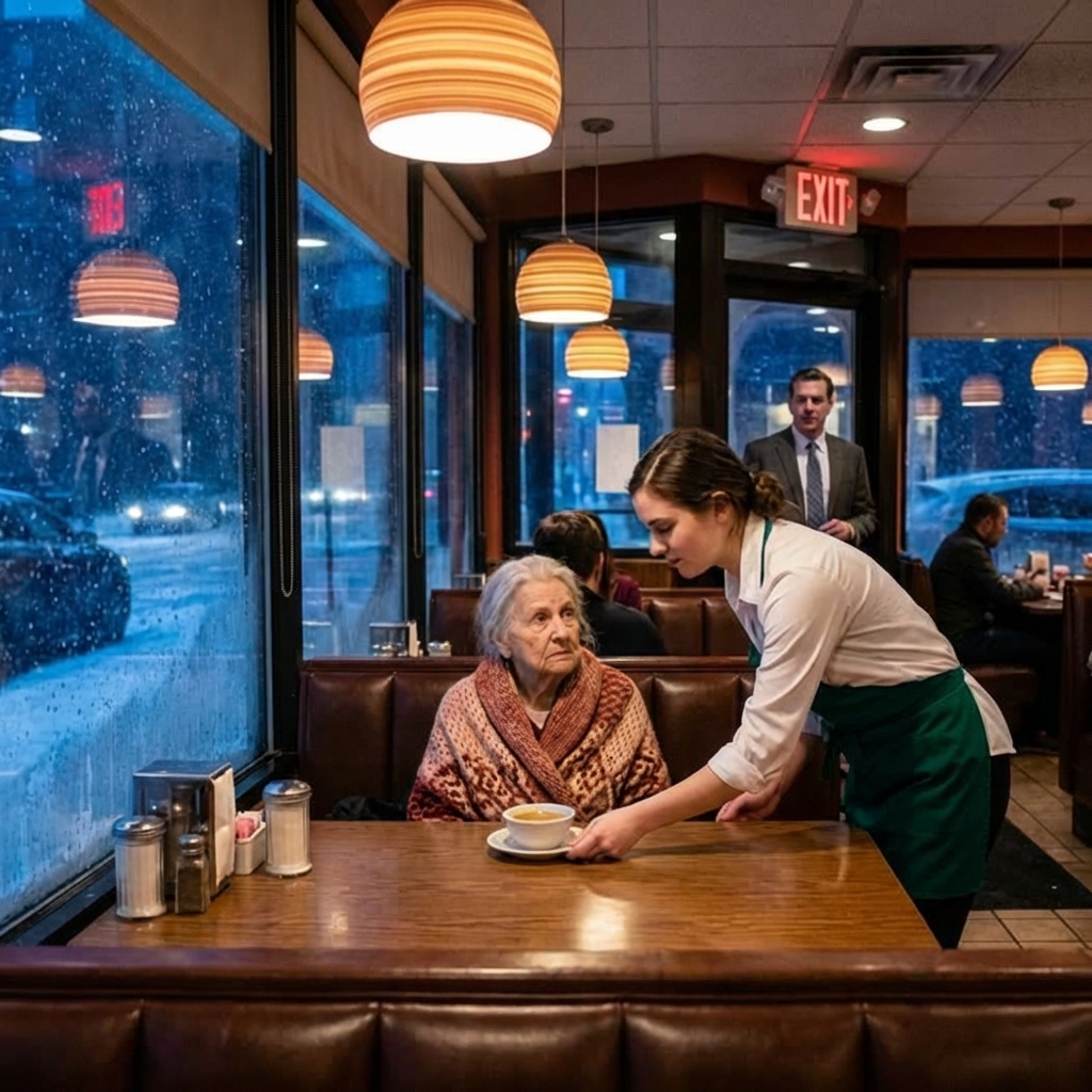 Le dio su única cama a una anciana que moría de frío en la nieve sin saber quién era. A la mañana siguiente, tres golpes en la puerta revelaron una verdad que cambió su destino para siempre… ❄️❤️