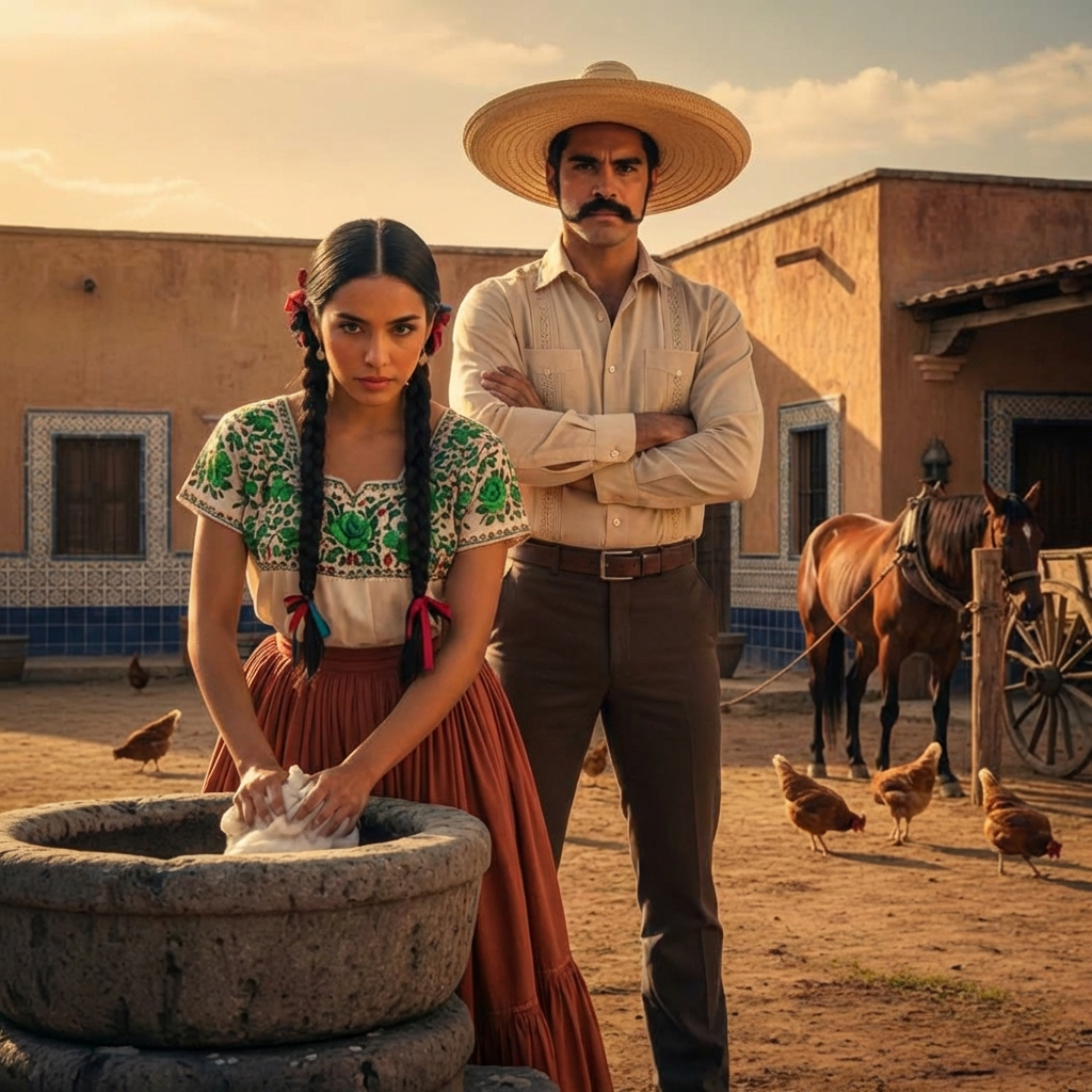 Francisca dormía en el suelo de la cocina, no porque fuera empleada, sino porque Dorotea, su madrastra, había decidido que un colchón fino tirado en un rincón, entre el fogón de leña y la puerta trasera, era todo lo que ella merecía desde que su padre murió. A veces, cuando la casa estaba en silencio y el viento se colaba por las rendijas, Francisca miraba el techo ennegrecido por el humo y se preguntaba si aquello era de verdad su vida, o si era un castigo que no recordaba haber cometido.