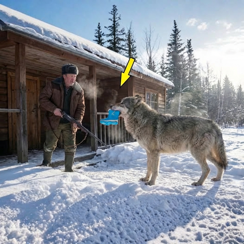 El cazador apretó con fuerza su arma, pero se quedó sin palabras cuando vio algo en la boca del lobo.
