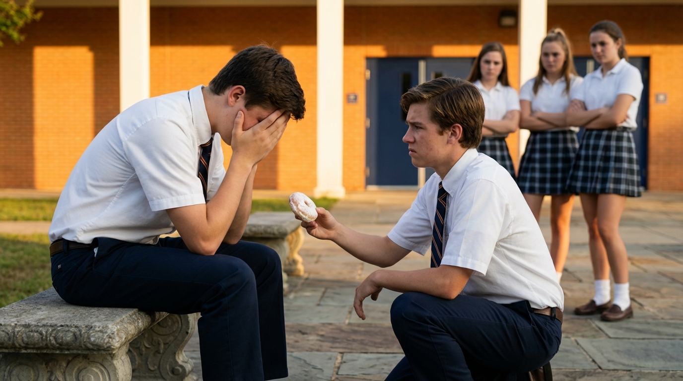 “Creía que solo robaba un almuerzo, hasta que me di cuenta de que le arrebataba la esperanza a una madre. Aquella nota no solo amargó cada bocado, sino que me encogió el alma.”