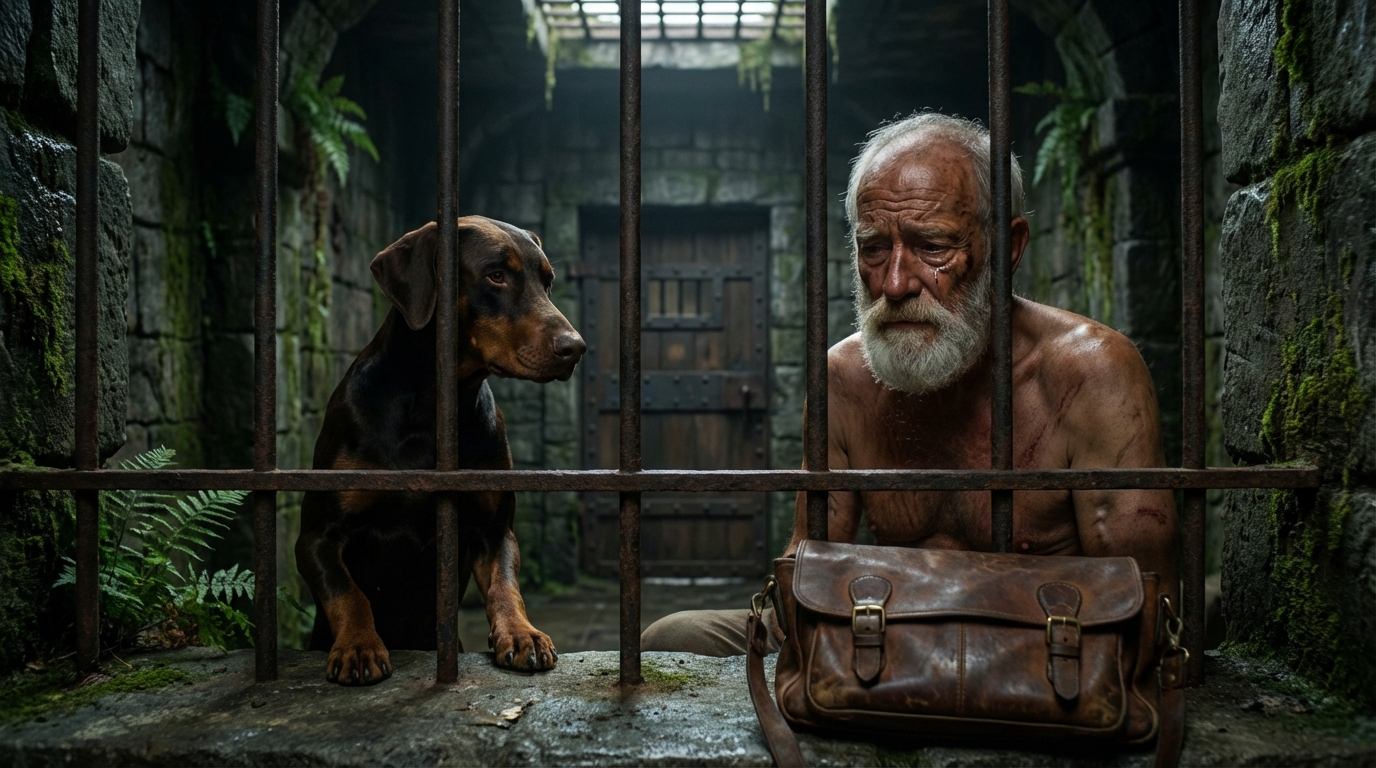 Un perro callejero contra una familia corrupta. León, un pastor alemán abandonado, descubre a Don Ernesto prisionero en su propio sótano, mientras uno vende ilegalmente sus tierras. Una historia real de lealtad que cambiará tu perspectiva sobre los animales. Comenta de dónde nos ves y suscríbete para más historias que tocan el alma. El sol caía a plomo sobre las calles empedradas de San Miguel de Allende, Guanajuato, cuando León, un imponente pastor alemán de pelaje dorado con destellos cobrizos y ojos color ámbar que reflejaban una inteligencia poco común, trotaba exhausto entre los callejones. Su costillar marcado y el pelaje opaco evidenciaban semanas de hambre y abandono. Había sido un perro de guardia en una hacienda cafetalera hasta que sus dueños lo abandonaron cuando la crisis económica los obligó a vender sus tierras. Aquella tarde de agosto, el cielo se oscureció de repente. Los truenos retumbaron entre las montañas que rodeaban el pueblo, y gruesas gotas comenzaron a caer, formando rápidamente arroyuelos que corrían por las empinadas calles coloniales. “¡Pinche clima traicionero!”, gritó un vendedor de elotes mientras recogía apresuradamente su puesto. León, guiado por el instinto, corrió hasta encontrar refugio en el patio trasero de una antigua casona de cantera rosa y paredes desconchadas. El jardín, antes impecable, ahora se veía invadido por jacarandas silvestres y árboles de guayaba que crecían sin control entre las grietas del piso de terracota. El aroma de los jazmines se mezclaba con el olor a tierra mojada. El perro se sacudió el agua del pelaje y exploró cautelosamente el lugar, olfateando cada rincón. Fue entonces cuando sus orejas se erguieron al captar un sonido apenas audible entre el repiqueteo de la lluvia: una voz quebrada, débil, como una vela a punto de extinguirse. “¡Ayuda, por favor, quien sea!” León siguió el sonido hasta una pequeña ventana enrejada a nivel del suelo, parcialmente cubierta por enredaderas. A través de los barrotes oxidados, vio a un anciano de rostro surcado por arrugas profundas como las barrancas de Caper Canyon. Sus ojos, aunque nublados por cataratas incipientes, conservaban una chispa de dignidad. Su cabello, blanco como el algodón, contrastaba con su piel morena, curtida por años de trabajo bajo el sol…….. (sigue leyendo en el primer comentario)