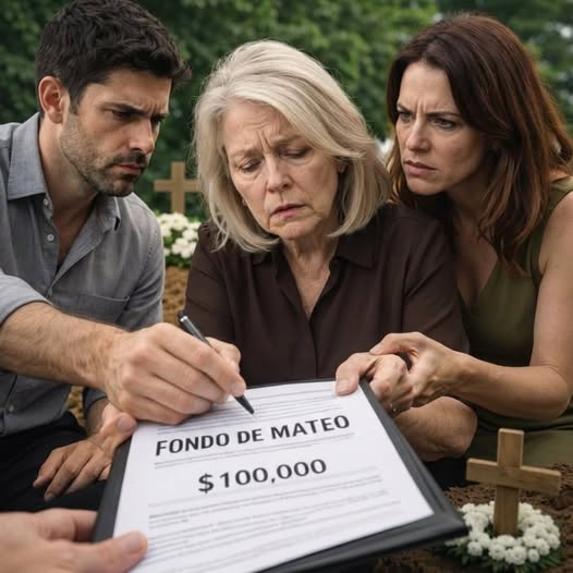 Enterré a mi nieto de 16 años sola, con la tierra aún fresca en mis manos, mientras sus padres reían y brindaban a unos metros. Entonces llegó el mensaje de mi nuera: “Deja de ser dramática. Esto es urgente.” No hablaba del funeral… hablaba de los 950 mil dólares de su fondo. En ese instante entendí que el verdadero entierro apenas estaba por empezar.