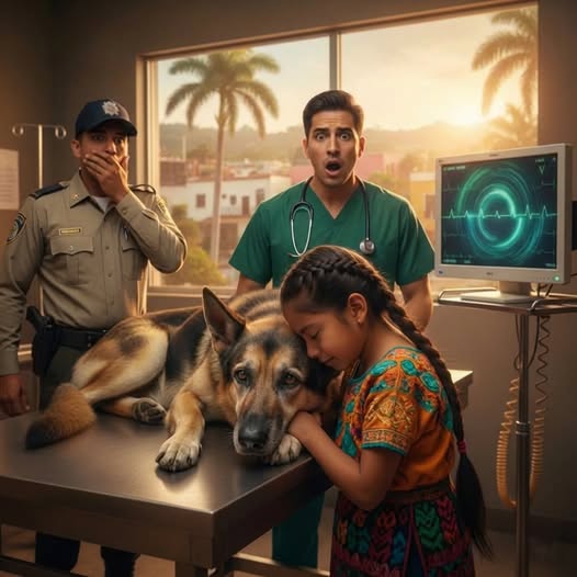 Historia de rescate: Cómo la atención de un veterinario y una niña salvaron la vida de un perro policía