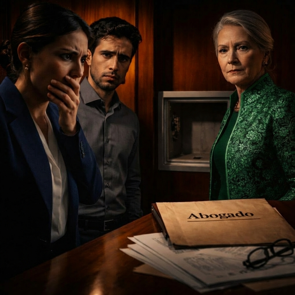 Abrí la caja fuerte y sentí que el aire desaparecía. Vacía. Completamente vacía. “Lo donamos todo”, dijo mi nuera desde la puerta, con una sonrisa que no alcanzaba a sus ojos. Me reí despacio. “Tienes razón… yo ya no lo necesito”, respondí. Luego la miré fijo. “Pero tú sí vas a necesitar un abogado.” Su expresión cambió al instante. Y apenas entonces empezó la verdadera historia.