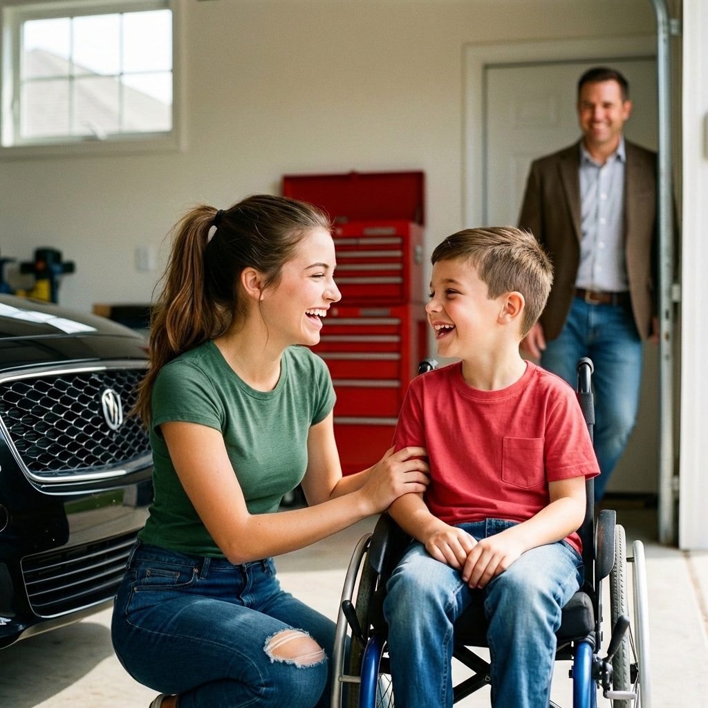 Él iba a destruir su taller, pero cuando vio lo que esa humilde mecánica hizo por su hijo en silla de ruedas, recibió la lección de su vida. Un final que te robará el corazón. 🔧❤️😭