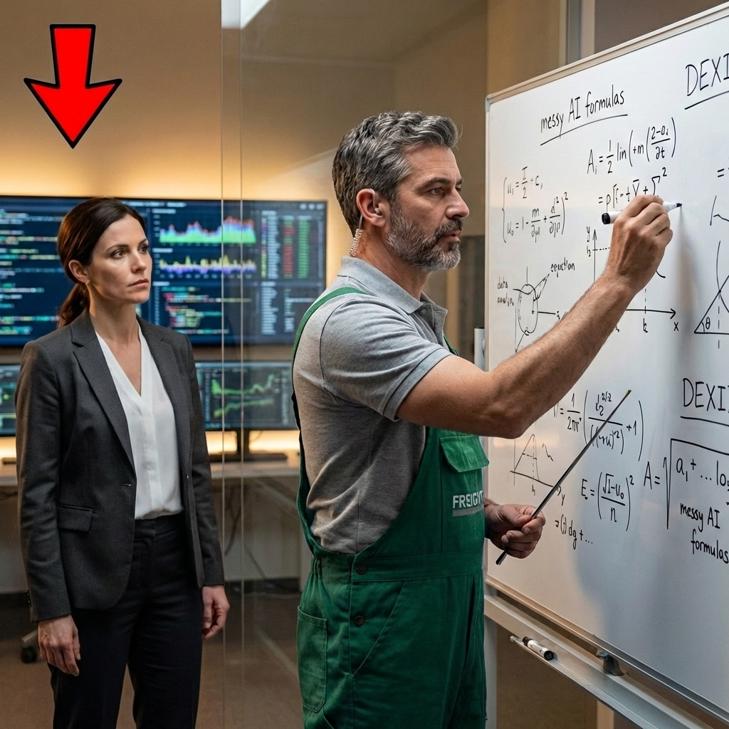 Creían que solo limpiaba basura, pero su mente valía 100 millones: El conserje que resolvió en una noche lo que los ingenieros no lograron en meses