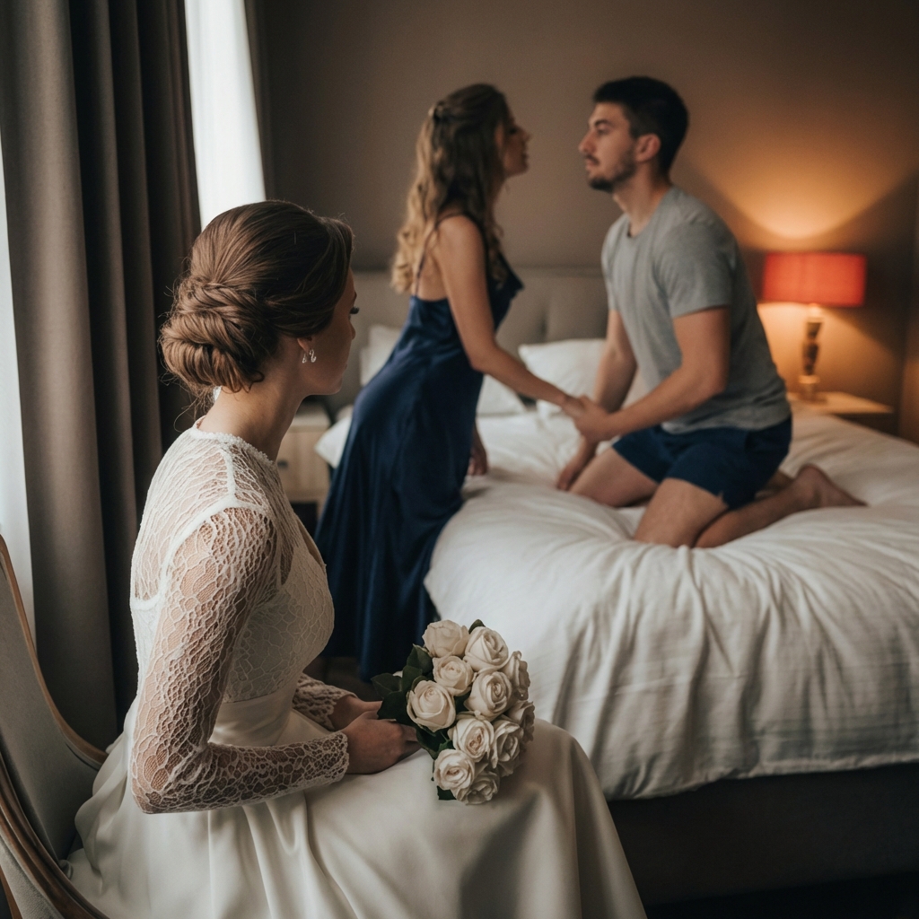 La noche de mi boda, mi esposo entró a la habitación con su amante…