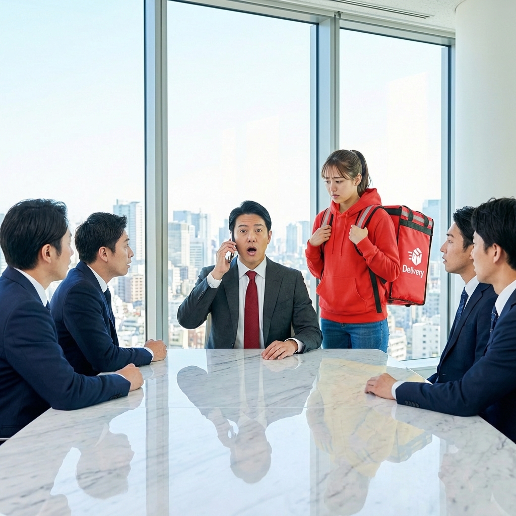 La llamaron ‘estorbo’, pero ella era la única genio en la sala. 🍣🤫 Se burlaron de la repartidora hasta que salvó el contrato millonario en 6 idiomas. El final te pondrá la piel de gallina. 🔥📜
