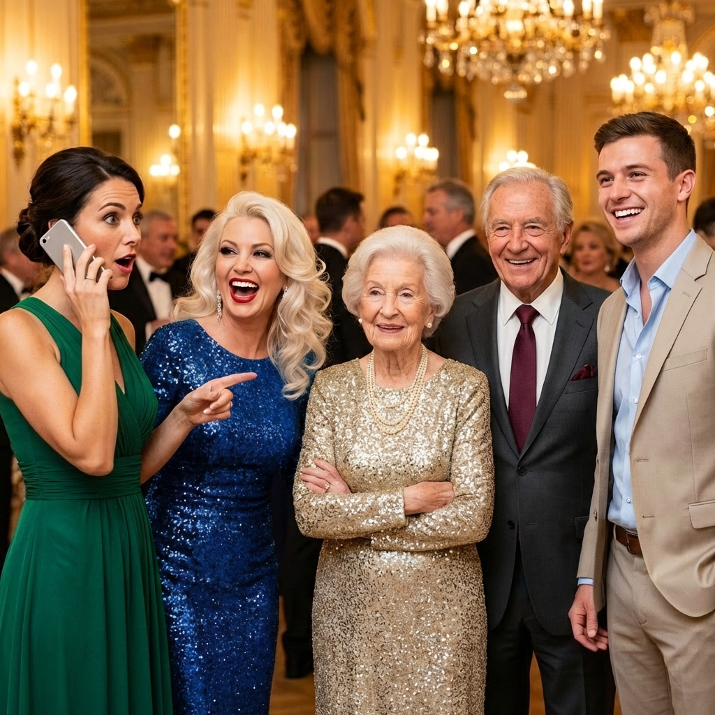 La humillaron por su ‘vestido barato’ sin saber quién era. Cuando su esposo entró al salón, las risas se congelaron para siempre.
