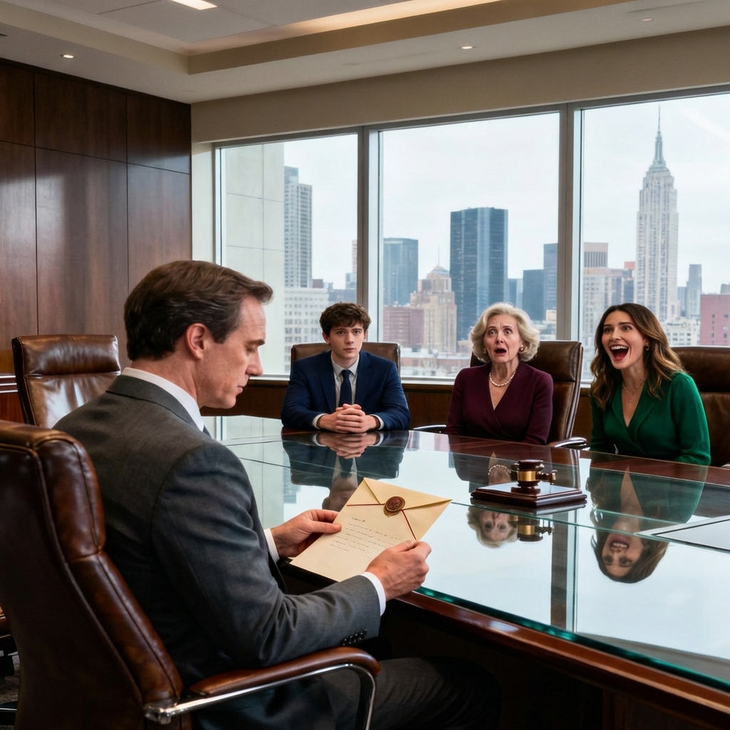 Durante la lectura del testamento, me quedé paralizada mientras mis padres se reían como si fuera una broma, dejándole a mi hermana una herencia de 6,9 millones de dólares con sonrisas orgullosas. Entonces, el abogado se giró hacia mí y me puso un solo dólar en la palma de la mano. “Ve a ganarte la vida”, dijo mi padre con desdén, mientras mi madre sonreía con suficiencia, susurrando: “Algunos niños simplemente no dan la talla”. Se me encogió el estómago, pero guardé silencio hasta que el abogado desdobló la última carta del abuelo. La habitación se estremeció. La sonrisa de mi madre se desvaneció. Su rostro palideció. Entonces empezó a gritar.