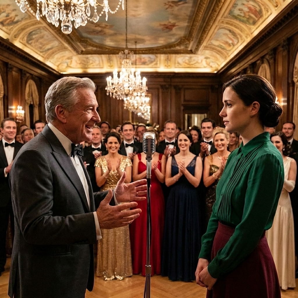 “¡TE DOY MI PUESTO SI LOGRAS CANTAR!”: El millonario quiso humillarla frente a todos, pero cuando ella tomó el micrófono… el final le dio la lección de su vida 😭🎤👏