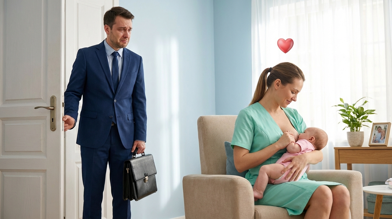 UN MILLONARIO VIUDO DEJÓ A SU BEBÉ CON SU NIÑERA… CUANDO REGRESÓ Y LA VIO AMAMANTÁNDOLO, QUEDÓ SIN…